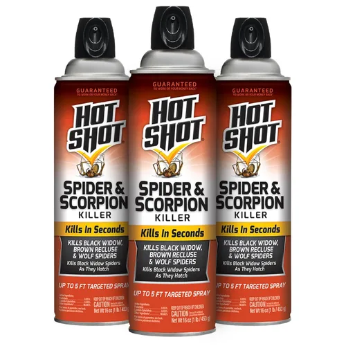 Miniatura 10 de Hot Shot - Aerosol para matar arañas y escorpiones, mata grandes arañas y escorpiones en segundos, incluyendo viuda negra, reclusa marrón y arañas