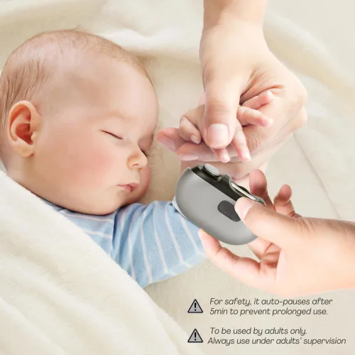 Miniatura 6 de Cortauñas eléctrico para personas mayores, lima de uñas eléctrica con luz y almacenamiento de uñas integrado, cortaúñas seguro, cortaúñas eléctrico