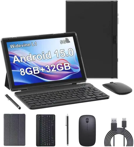 YQSAVIOR Tableta Adnroid 15, tableta 2 en 1 (negro)