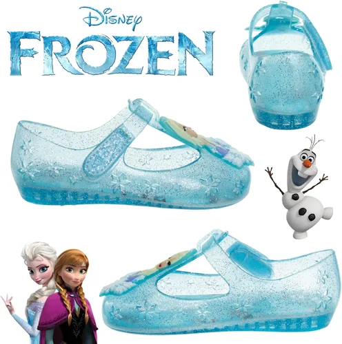 Miniatura 5 de Disney Frozen Elsa Minnie Mouse - Sandalias de gelatina para niñas zapatos planos Mary Jane para niños disfraz de princesa de personaje de bebé