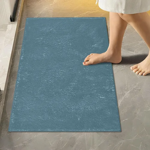Miniatura 38 de Alfombra de baño amarilla, suave, absorbente, lavable a máquina, juego de alfombras de baño antideslizantes para puerta de baño, dormitorio