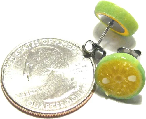 Miniatura 2 de Pendientes Calamansi Lime Stud - Tiny Food Jewelry