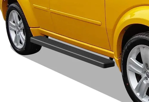 APS Estribos (barras Nerf barras escalones laterales) compatibles con Dodge Nitro 2007-2012 (acero inoxidable recubierto de polvo negro de 5