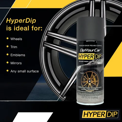 Miniatura 5 de DipYourCar HyperDip Pintura - lata de pintura en aerosol para automóviles con acabado de inmersión - Protección de pintura removible y desprendible