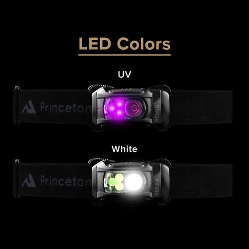Miniatura 2 de Princeton Tec Remix Linterna Frontal LED (Negro, 300 Lúmenes Blanco y UV)