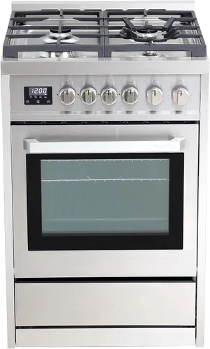 Rangaire RRG241TS Cocina de Gas de 24" con Temporizador - Acero Inoxidable, Quemadores Sellados, Ventilador de Convección, Estantes de Fácil Alcance