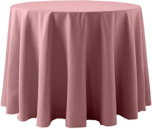 Miniatura 7 de Ultimate Textile Cotton-Feel - Mantel redondo de 90 pulgadas para comedor, color berenjena, color morado