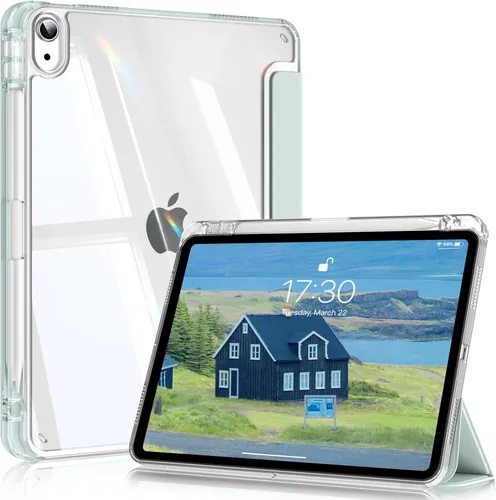 Miniatura 15 de Compatible con iPad (A16) de 11ª generación de 11 pulgadas 2025, funda para iPad de 10.9 pulgadas 2022, parte trasera transparente y cubierta