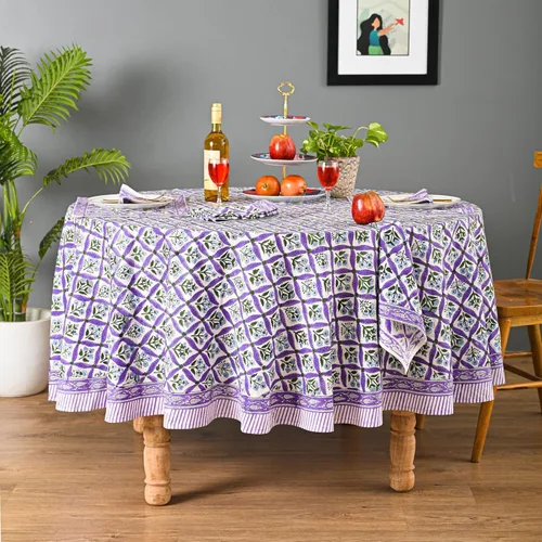 Miniatura 53 de Funda de mesa impresa a mano con diseño exquisito, tela de algodón premium, perfecta para comedor y decoración, mantel de mesa