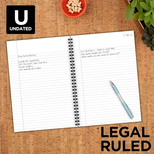Miniatura 2 de Cambridge Cuaderno de negocios limitado, papel reglado legal, 6-3/4" x 9-1/2", 80 hojas, cubierta flexible suave al tacto, encuadernado con alambre