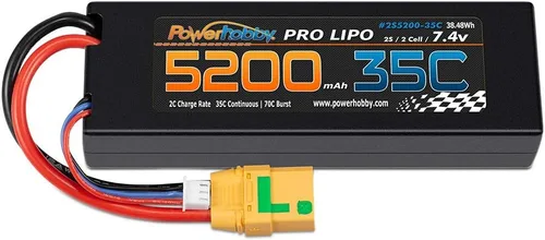 Miniatura 3 de Powerhobby 2S 7,4 V 5200 mAh 35 C batería Lipo w XT90 enchufe 2 celdas