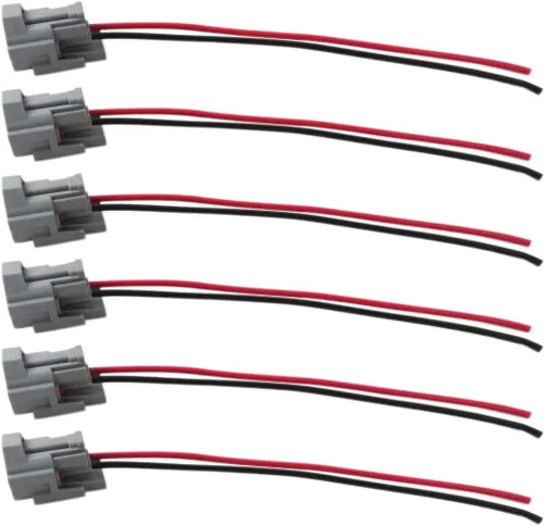 Miniatura 4 de Coleta eléctrica del enchufe del conector hembra del inyector de combustible de la alta impedancia 6x