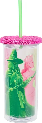 Miniatura 15 de Silver Buffalo Care Bears - Vaso alto de plástico iridiscente con diseño de estrellas arcoíris con tapa y pajilla, 20 onzas Care Bears iridiscentes