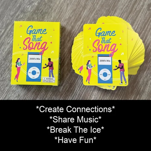 Miniatura 7 de Game That Song Expansión de mezcla de 2000, 50 cartas nuevas, juego de cartas de música para familiares, adultos y adolescentes. Divertida diversión