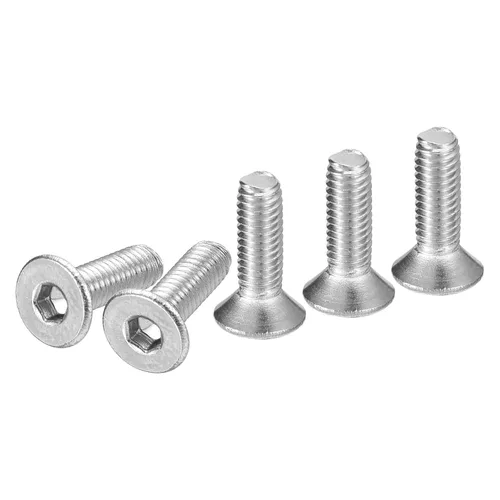 Miniatura 8 de DTGN Tornillos de cabeza plana M3-0.020 x 1.378 in, paquete de 50 tornillos de cabeza plana de acero inoxidable 304, rosca completa, pernos