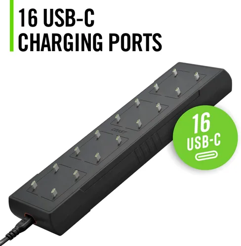 Miniatura 3 de COAST ZXCS16 Cargador de puerto USB-C de 16 clavijas para baterías recargables Coast Zithion-X AA y AAA, montaje en pared, 8 pilas AA incluidas