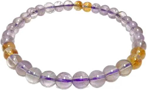 Miniatura 510 de Gem Avenue Handmade Round Bead Stretch Bracelet Unisex Natural Stone Beaded Jewelry for Men & Women, Elastic Wristband for Daily Wear