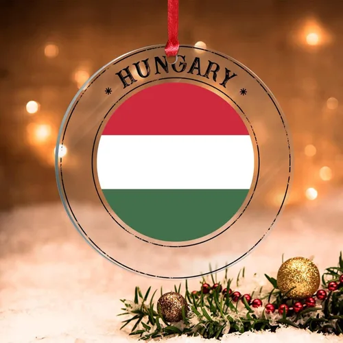 Miniatura 28 de Adornos de Navidad de Kazajstán, bandera de Kazajstán, recuerdo de Navidad, adornos de Navidad acrílicos, bandera nacional, recuerdo de país
