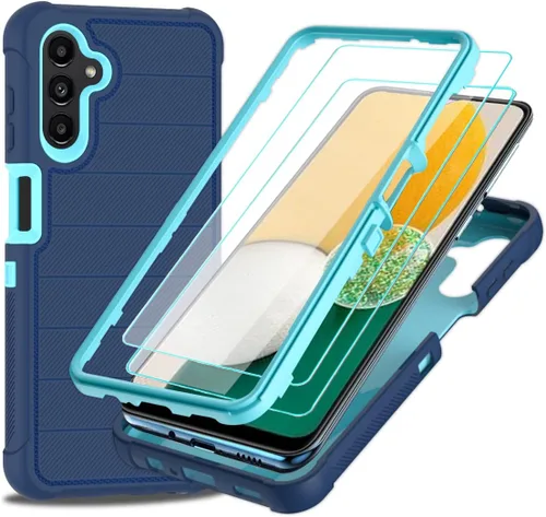 Miniatura 10 de Funda para Galaxy A13 5G, Samsung A13 5G con protector de pantalla HD [a prueba de golpes] 3 en 1 funda protectora duradera de PC y TPU para Samsung
