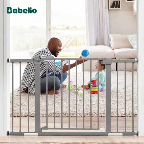 Miniatura 5 de BABELIO Extensor de puerta de metal para bebé/perro, extensión de puerta gris para mascotas de 5.5 pulgadas (5.5 in), accesorios de puerta extra