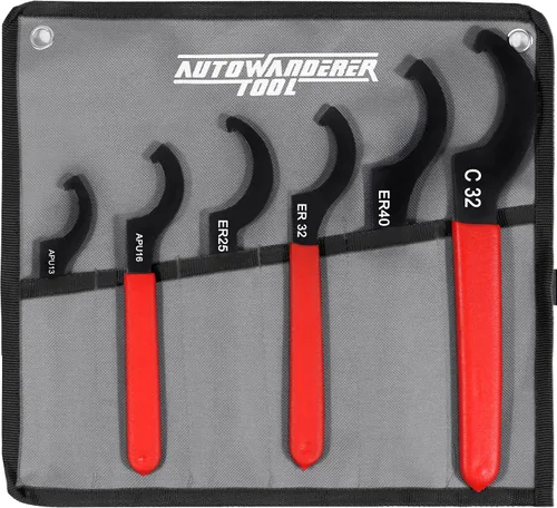 Miniatura 2 de Juego de llaves inglesas universales 6 unids acero ajustable llave de choque Coilover Spanner motocicleta bobina sobre herramienta de ajuste