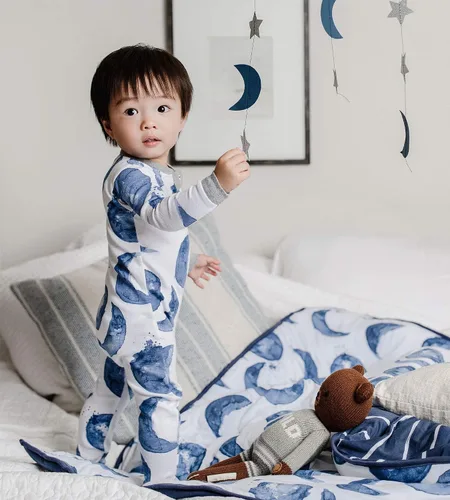 Miniatura 3 de Burt's Bees Baby Pijama unisex para bebé, con cremallera frontal, antideslizante, algodón orgánico