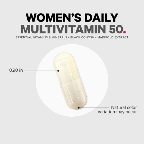 Miniatura 8 de Codeage Women's Multivitamin 50 - Vitaminas esenciales para mujeres mayores de 50 años, folato metilado, magnesio, selenio, vitamina B6, B12, D3