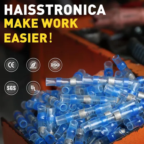 Miniatura 6 de 380 piezas de conectores de cable de soldadura termorretráctil - haisstronica conectores de cable impermeables - conectores eléctricos - conectores