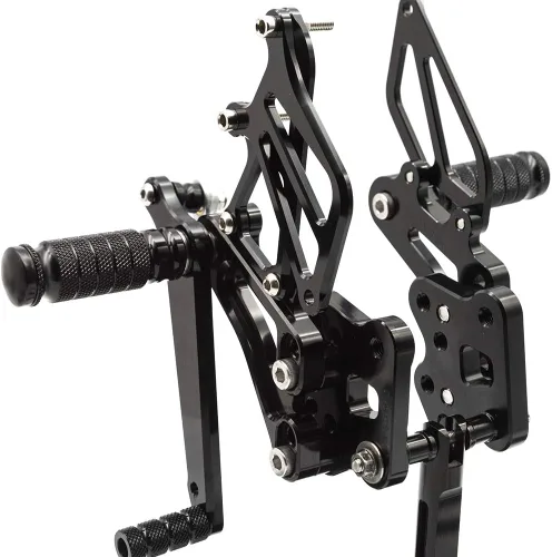Miniatura 5 de FXCNC Juego de estriberas ajustables CNC para motocicleta, reposapiés trasero compatible con GSX-R GSXR 600 750 GSXR600 GSXR750 GSX-R600 GSX-R750