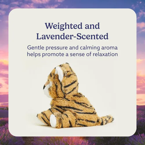 Miniatura 3 de warmies Animales de Peluche con Peso y Aptos para Microondas, Tigre - Animal de Peluche Térmico para Calidez y Comodidad - Lindos Juguetes de Felpa