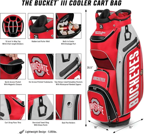 Miniatura 5 de Team Effort NCAA The Bucket III Cooler Cart Bolsa de golf