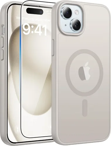 Miniatura 340 de FNTCASE - Funda para iPhone 16 Pro: magnética, mate, translúcida, de grado militar, protectora contra caídas, resistente, fina, duradera y a prueba
