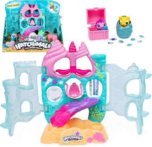 Hatchimals CollEGGtibles, juego abierto con diseño de castillo de coral con personaje mermal exclusivo (juego exclusivo de Amazon), juguetes para