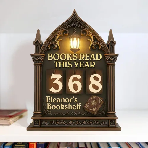 Miniatura 21 de Rastreador de Lectura de Libros Personalizado, Contador de Libros Leídos Este Año, Decoración de Biblioteca, Letrero de Seguimiento de Libros