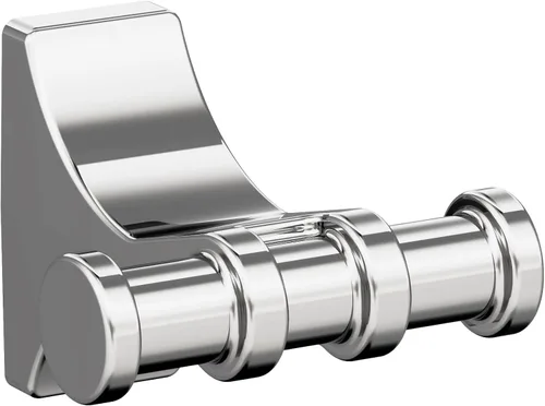 Miniatura 20 de Amerock BH36050PN Gancho doble para bata de baño de níquel pulido 2-15/16 pulgadas (2.953 in) de longitud Davenport Gancho para toallas