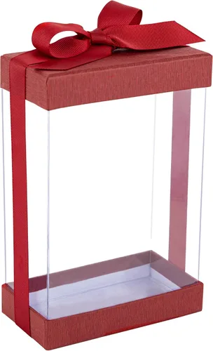 Miniatura 9 de Hammont Caja de regalo transparente, paquete de 6 cajas transparentes para regalos, pasteles, galletas y recuerdos de fiesta, cajas con base, tapa