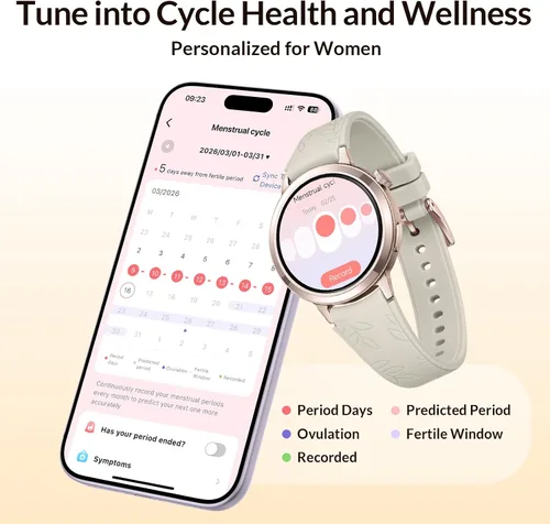 Miniatura 8 de AMOLED - Reloj inteligente para mujer, compatible con iPhone/Samsung/Android, más de 110 modos deportivos con monitor de frecuencia cardíaca, sueño