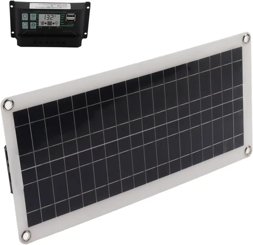 Miniatura 5 de Estink Kit de panel solar, panel solar de 30 W, 30 A, 12 V, 24 V, cargador de voltaje, kit de inicio de panel solar de silicio policristalino