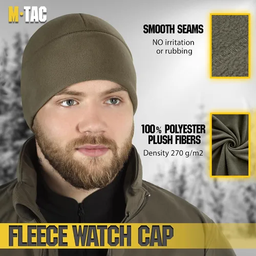Miniatura 4 de M-Tac Gorra de reloj de forro polar - Gorro táctico de invierno con Slimtex