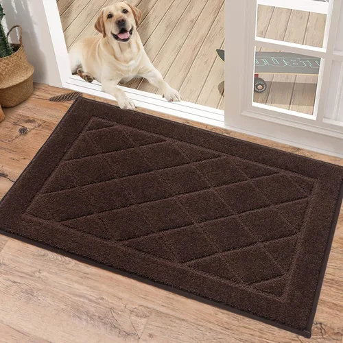 Miniatura 41 de BEQHAUSE Tapete para puerta de 20 x 32 pulgadas, tapete antideslizante para puerta, lavable, tapete para puerta de perro, resistente a las manchas