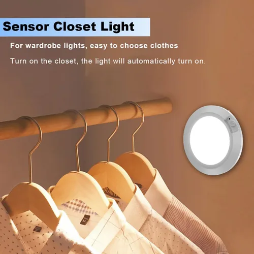 Miniatura 9 de Luz con sensor de movimiento a pilas para interiores, 6.3 pulgadas, 210 lm, 6000 K blanco frío, inalámbrico adhesivo o montaje de tornillo