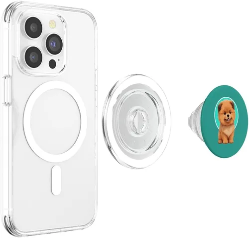 Miniatura 4 de Cute Happy Chow Puppy Dog Cartoon Dog to Fall in Love PopSockets MagSafe PopGrip for iPhone