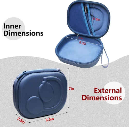 Miniatura 3 de LTGEM - Funda rígida de EVA para JBL Live 770NC/660NC/650BT/460NC/670NC/400BT/500BT y JBL Tune Azul