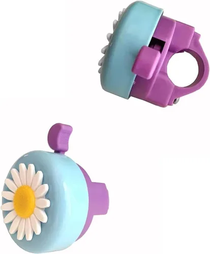 Miniatura 3 de Cesta de bicicleta para manillar para niñas con collar de unicornio, campana, serpentinas, cuentas de rueda, lentes de sol, calcomanías, juego