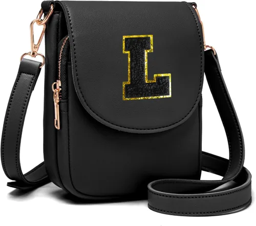 Miniatura 38 de Viverte Bolso Cruzado para Niñas Adolescentes Pequeñas, Bolso Inicial para Celular, Pequeña Cartera para Niños Pequeños, Bolso de Cuero con Tres