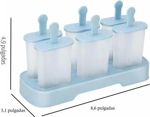 Miniatura 3 de Juego de moldes para paletas de 6 piezas, fabricante de paletas de hielo - libre de BPA, moldes para paletas de hielo de fácil liberación, moldes