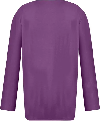 Miniatura 4 de Blusas de otoño con botones para mujer, blusas de manga larga con cuello en V, blusas elegantes de manga larga para usar con leggings