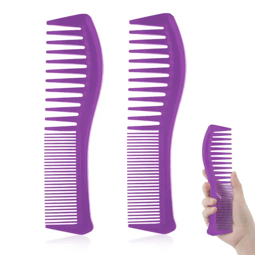 2 peines para el cabello, peine de plástico para peinado, dientes grandes y dientes finos, peine de peluquería para hombres y mujeres, peinado,