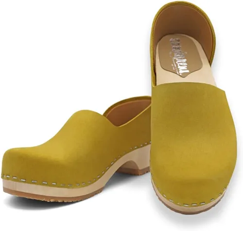 Miniatura 2 de Sandgrens Swedish Handmade Wooden Closed Back Clogs Brett Low Heel