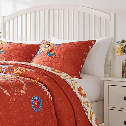 Miniatura 4 de Greenland Home Barefoot Bungalow Topanga - Funda de almohada, tamaño King, color naranja